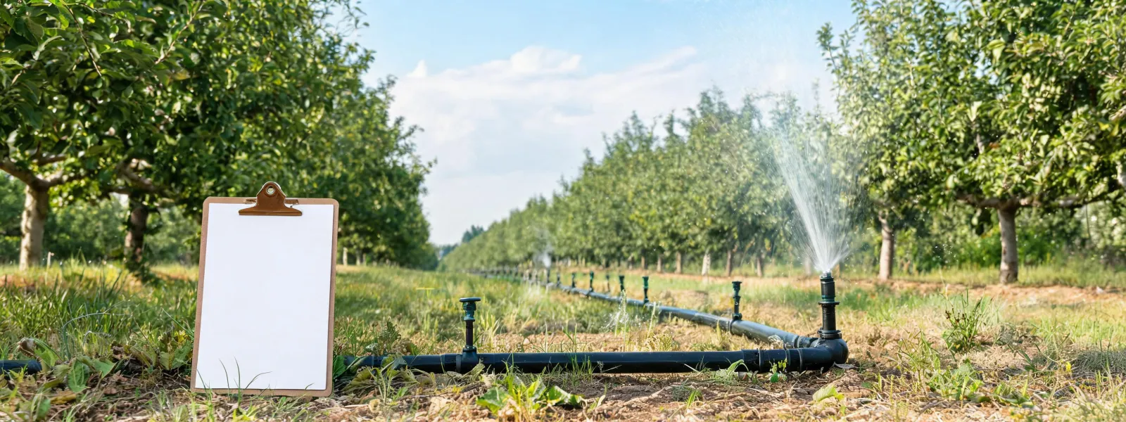 Orchard irrigation planning
