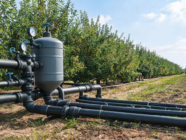 Irrigation filtration and pipework
